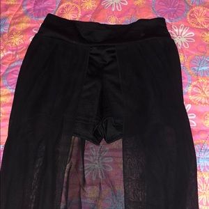 Long skirt with shorts